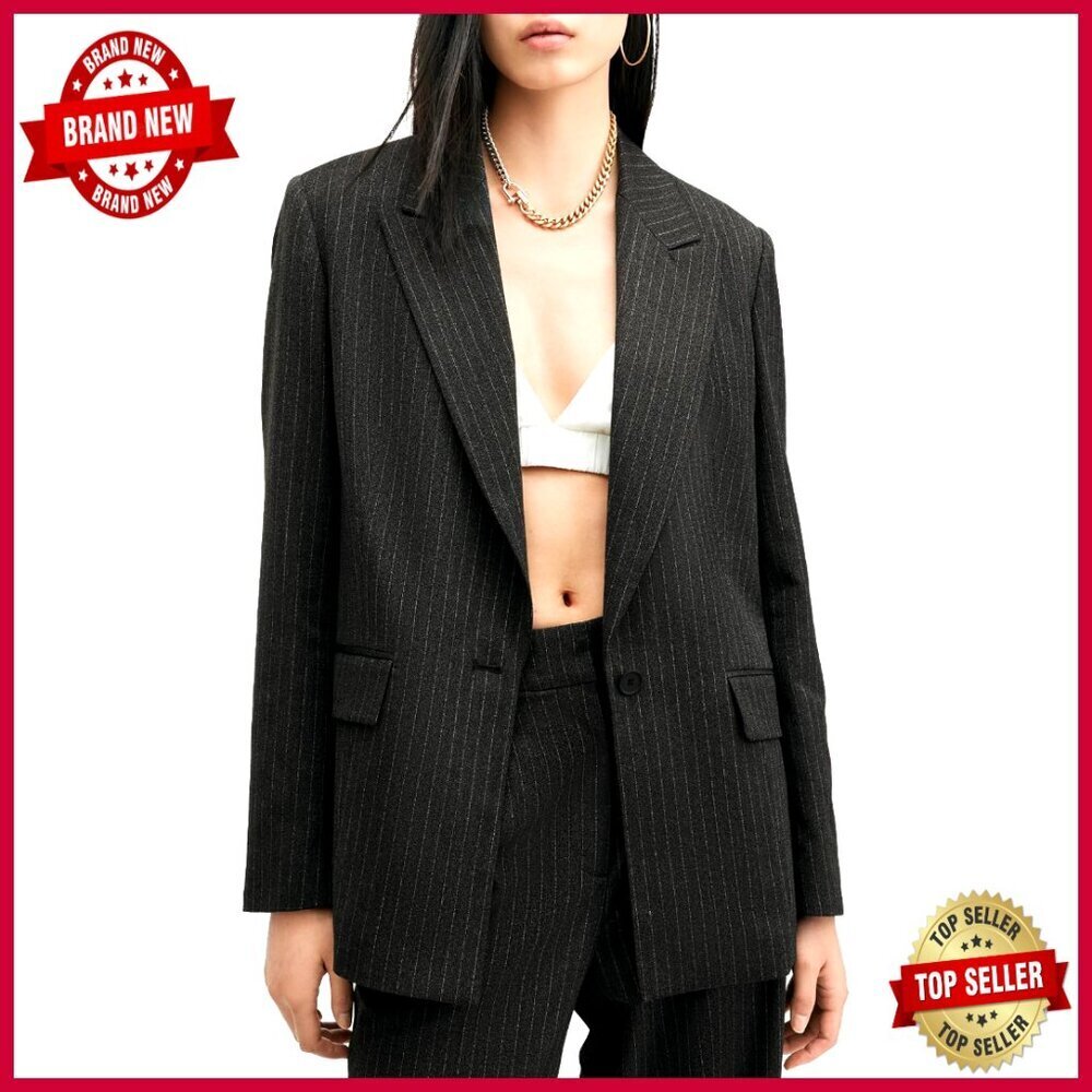 Classic Tailored Wool Blazer UK 6 US 2 Cap Sleeve Notch Neck